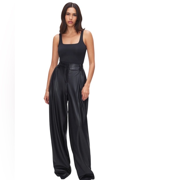 Good American Black Scuba Modern Tank Bodysuit Womens Casual Bodysuit Size 5 - Picture 2 of 12